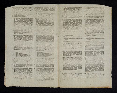 Dokument dotyczący szkolnictwa z dnia 18.02.1821 Król. Pruska Rejencja II podpisany Strödel